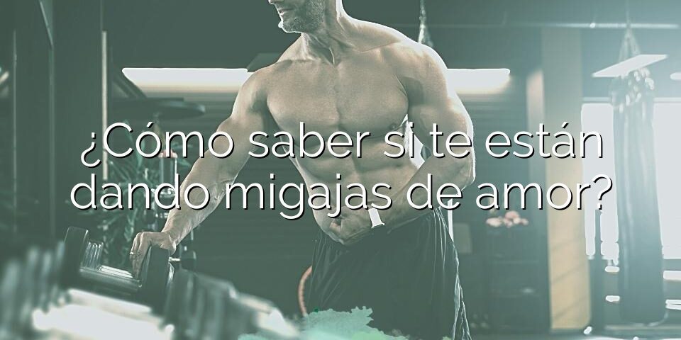 ¿Cómo saber si te están dando migajas de amor?