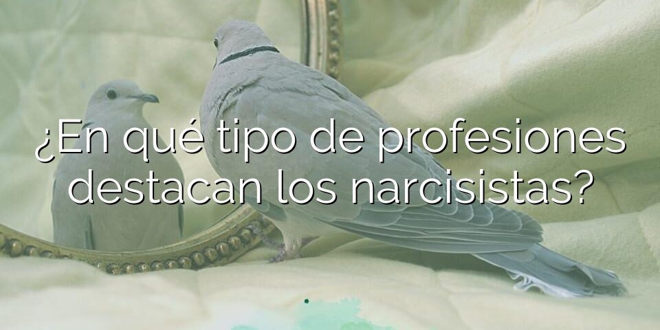 ¿En qué tipo de profesiones destacan los narcisistas?
